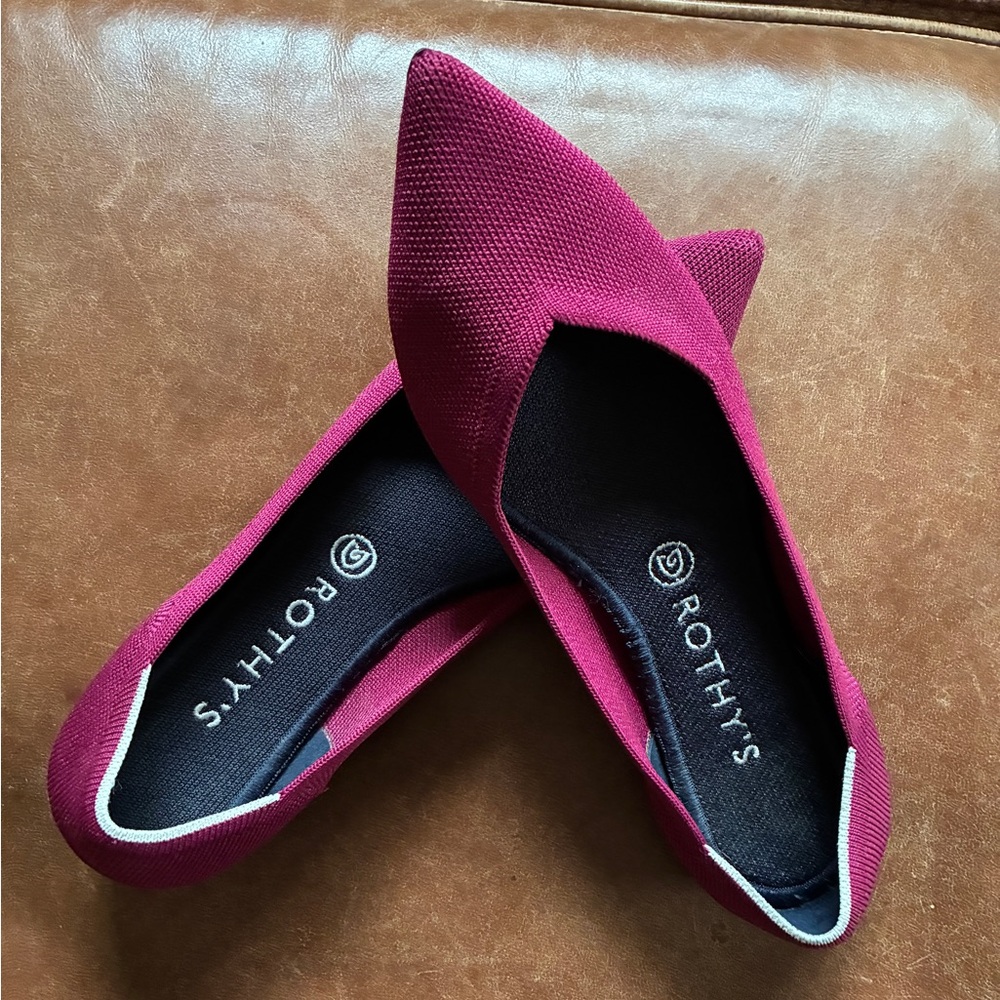 Rothy's The Point Flats in Deep Berry W9.5
